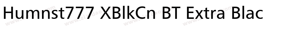 Humnst777 XBlkCn BT Extra Black字体转换